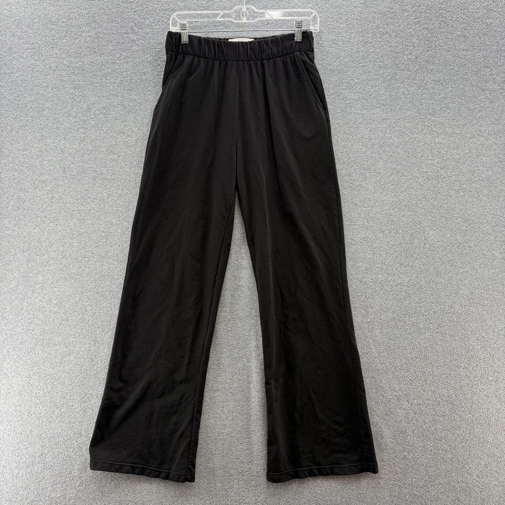 Talentless Sweatpants Womens Medium Black Wide Leg Lightweight Cotton Lounge